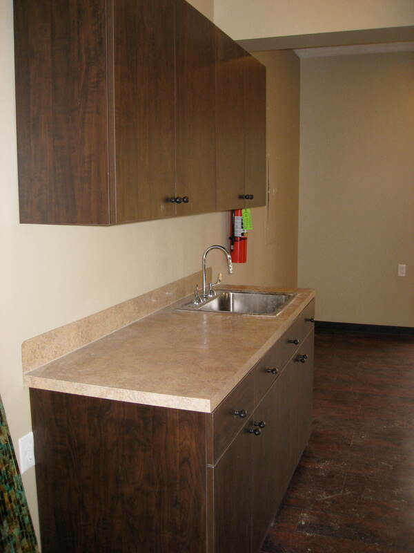 Doctors office counter and storage with build-in sink - custom medical office solutions - Lake Charles LA - ShelveIt